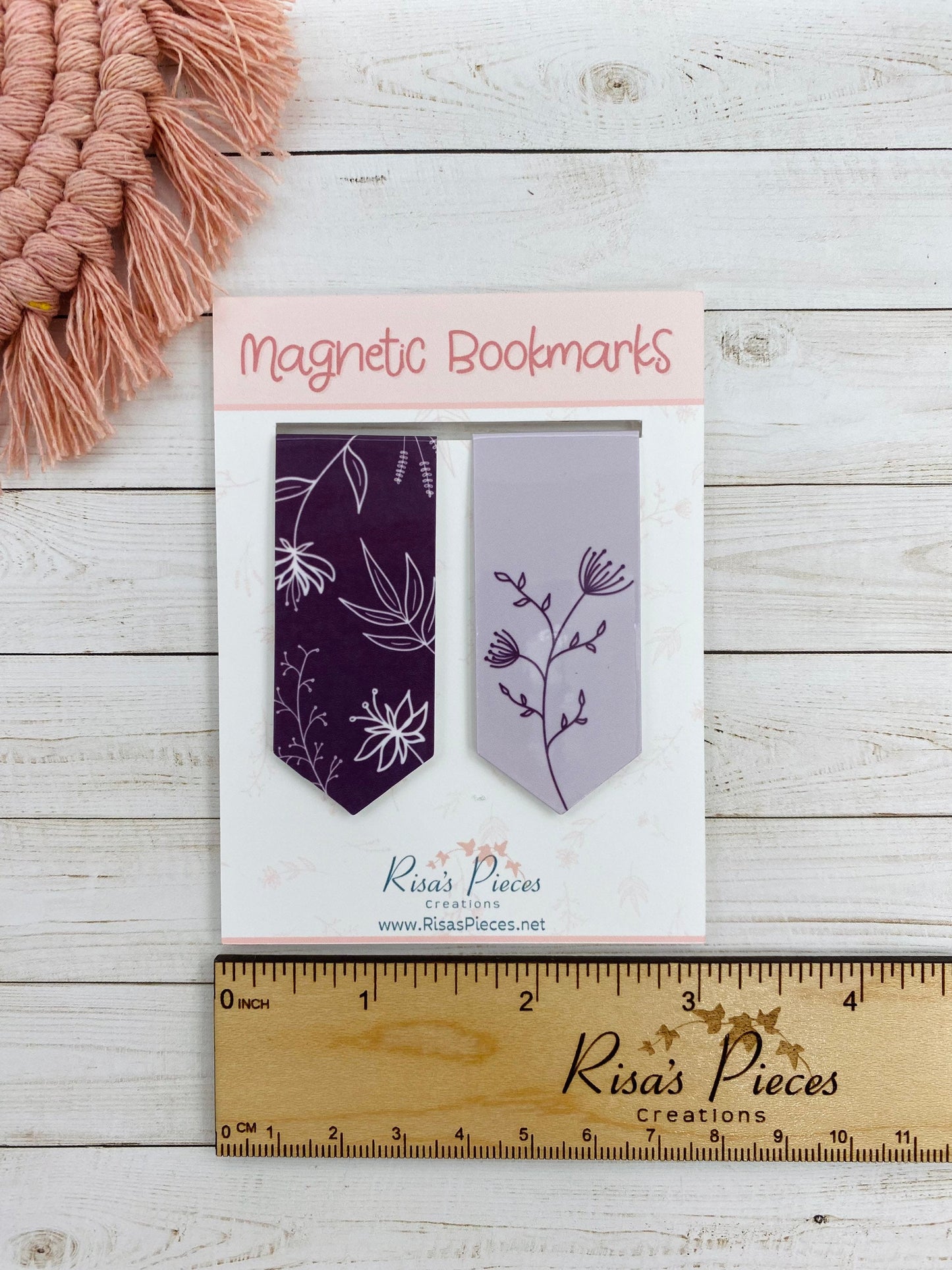 Magnetic Bookmark Set, Floral Bookmarks, Stocking Stuffers for Mom Christmas Gifts for Teachers, Book Club Gifts, Planner Accessories, Best