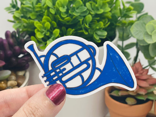 Blue French Horn Sticker: HIMYM Waterproof Vinyl Decal