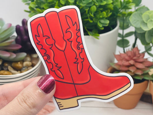 Red Cowboy Boot Sticker, How I Met Your Mother Sticker, HIMYM Stickers, Ted Mosby, Waterproof Stickers, Vinyl Decal