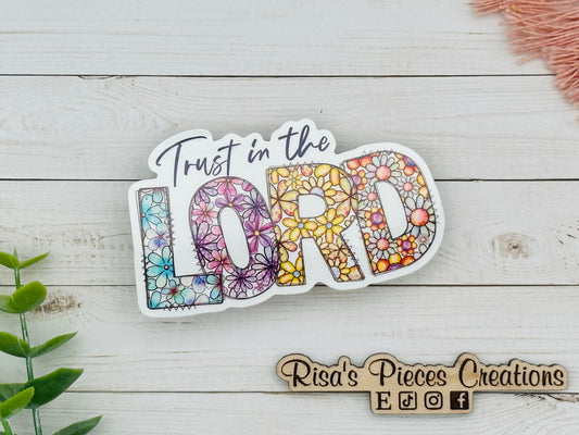 Trust in the Lord Sticker, Christian Stickers, Faith Stickers for Friend, Cute Bible Journal Decals, Easter Basket Ideas, Encouragement Gift