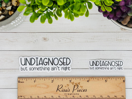 Undiagnosed Sticker, Funny Sticker for Laptop, Birthday gift For Friend, Snarky Stickers, Friend Humor, Water Bottle Stickers, For Teens