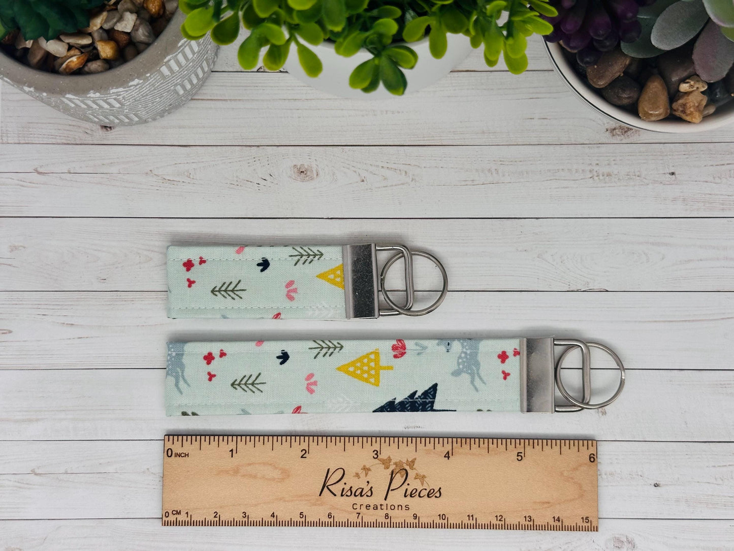 Woodland key fob and wristlet, Keychain gift for best friend, Stocking Stuffer Ideas, Keyring for New Driver, Mothers Day for mom, teachers