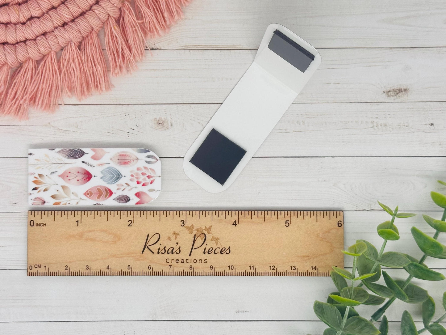 Boho Watercolor Botanical Leaf Magnetic Bookmarks, Reading Accessory, Planner Accessory, Bookish Gift for Book Club, Book Lover Reader Gift