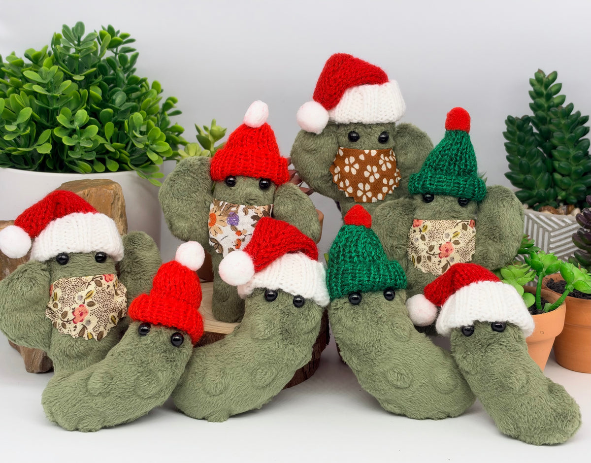 Holiday Hats (for Cuddle Cactus or Pocket Pickle)