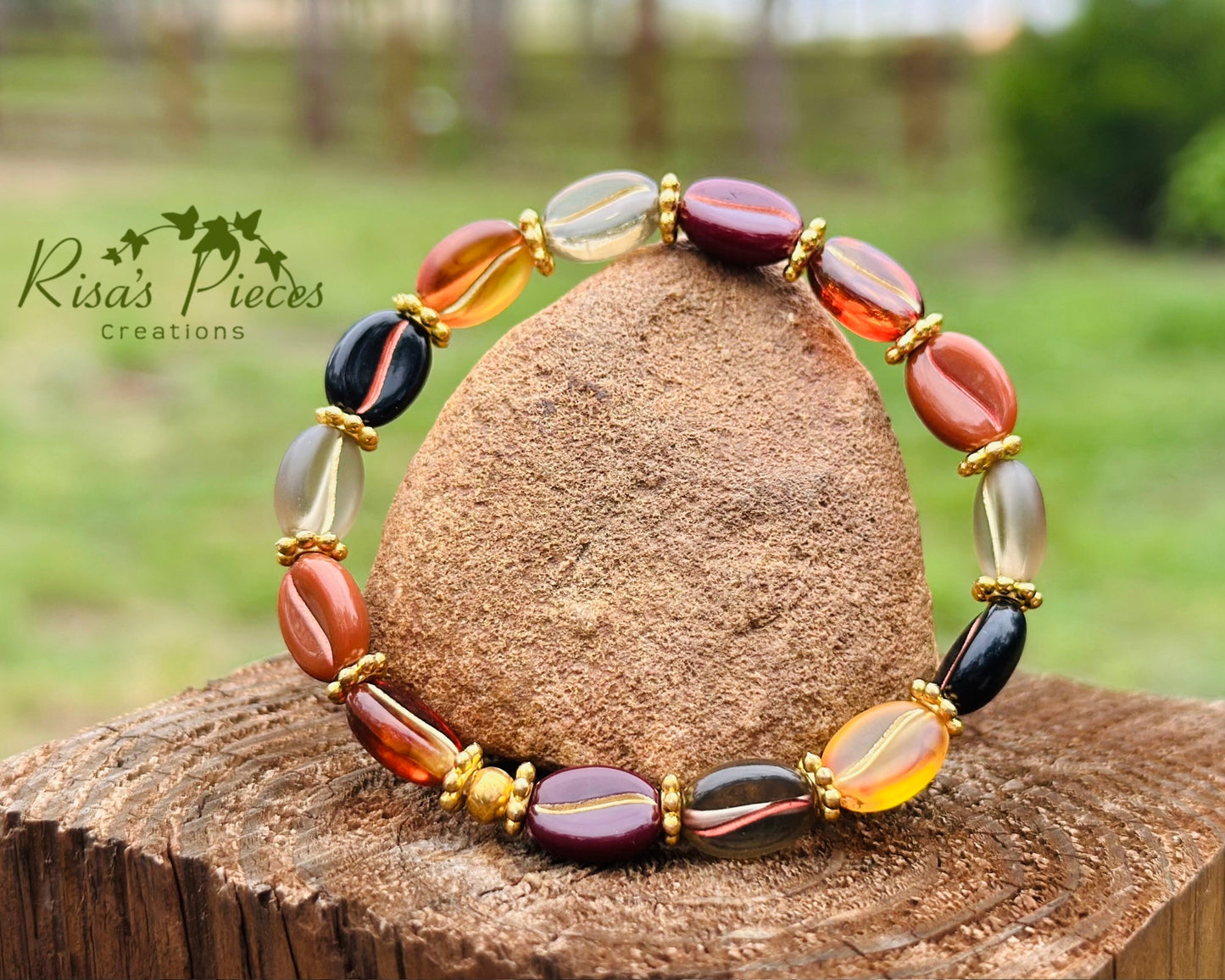 Coffee Bean Stretch Bracelet