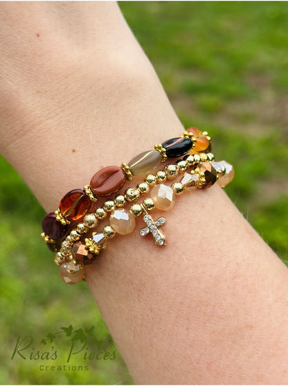 Coffee Bean Stretch Bracelet