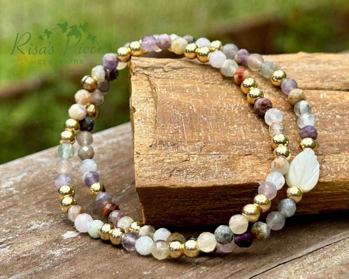 Faceted Mixed Gemstone Bracelet Set