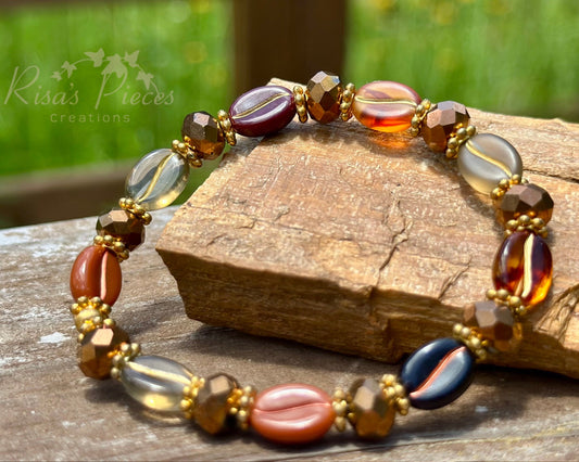 Café Mocha Beaded Bracelet