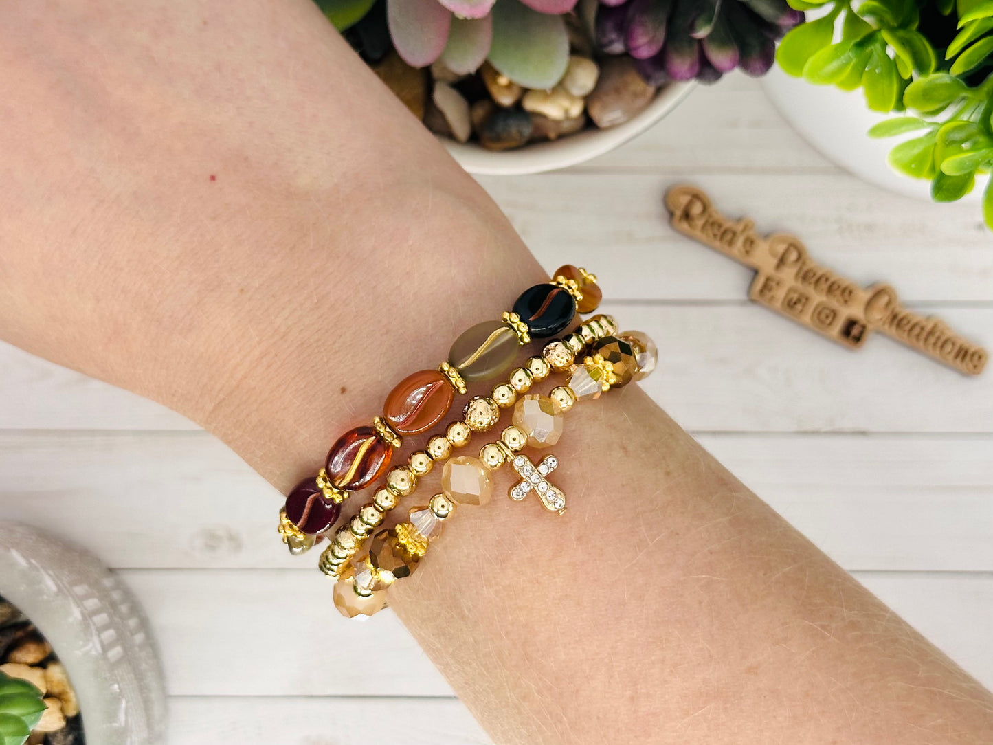 Coffee Bean Stretch Bracelet