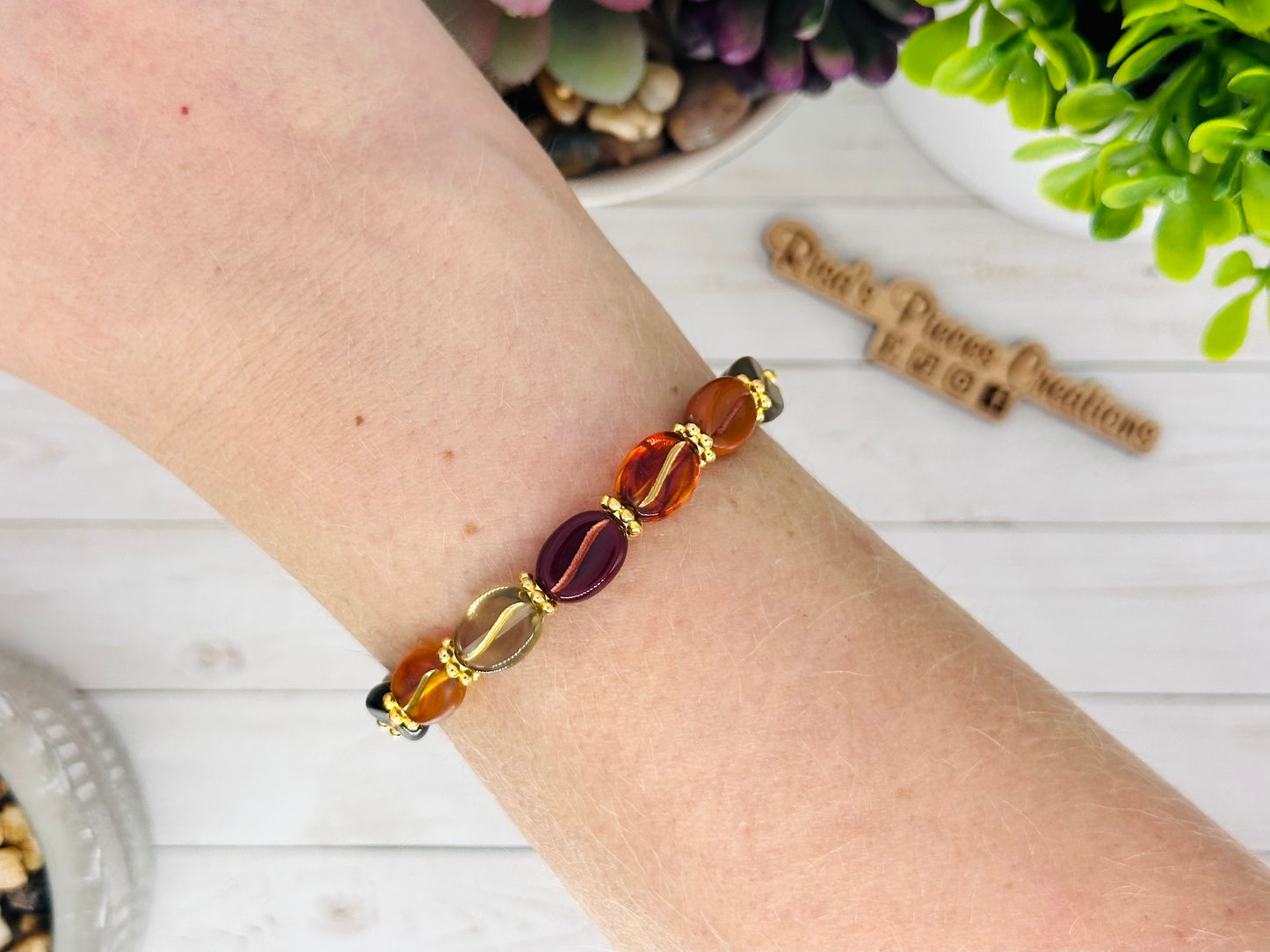Coffee Bean Stretch Bracelet