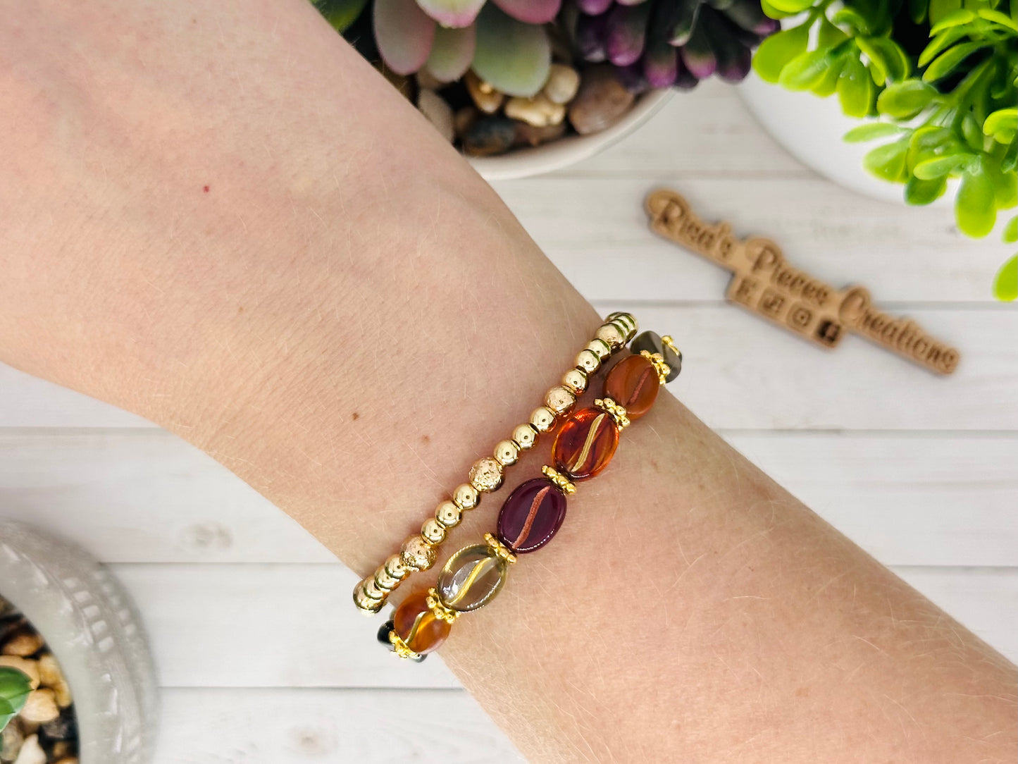 Coffee Bean Stretch Bracelet