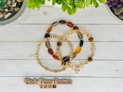 Coffee Bean Stretch Bracelet