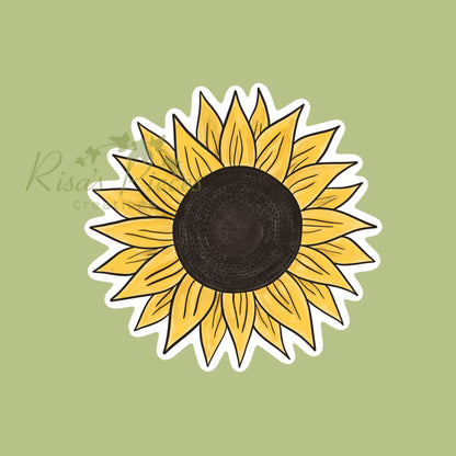 Sunflower Sticker for Laptop or Water Bottle, Happy Spring gift For Best Friend, Springtime Stickers for Notebook, Flower Lover, Floral Gift