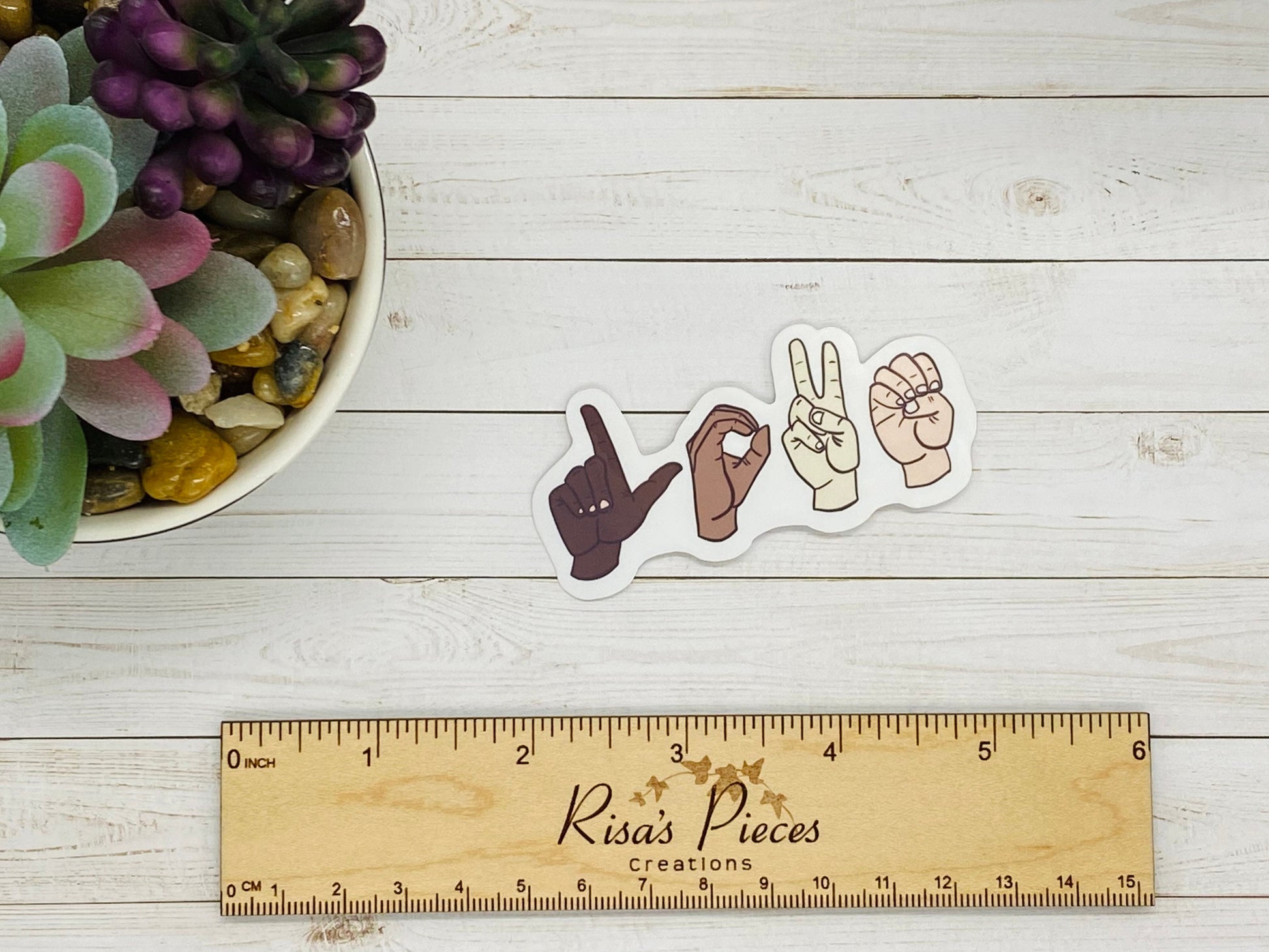 LOVE One Another Sign Language Sticker - sign language alphabet, equality sticker, antiracism sticker, unity sticker