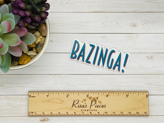 Bazinga! Sticker - Big Bang Theory, Bazinga Sticker, Sheldon Cooper, BBT Quotes, BBT tv show, vinyl stickers