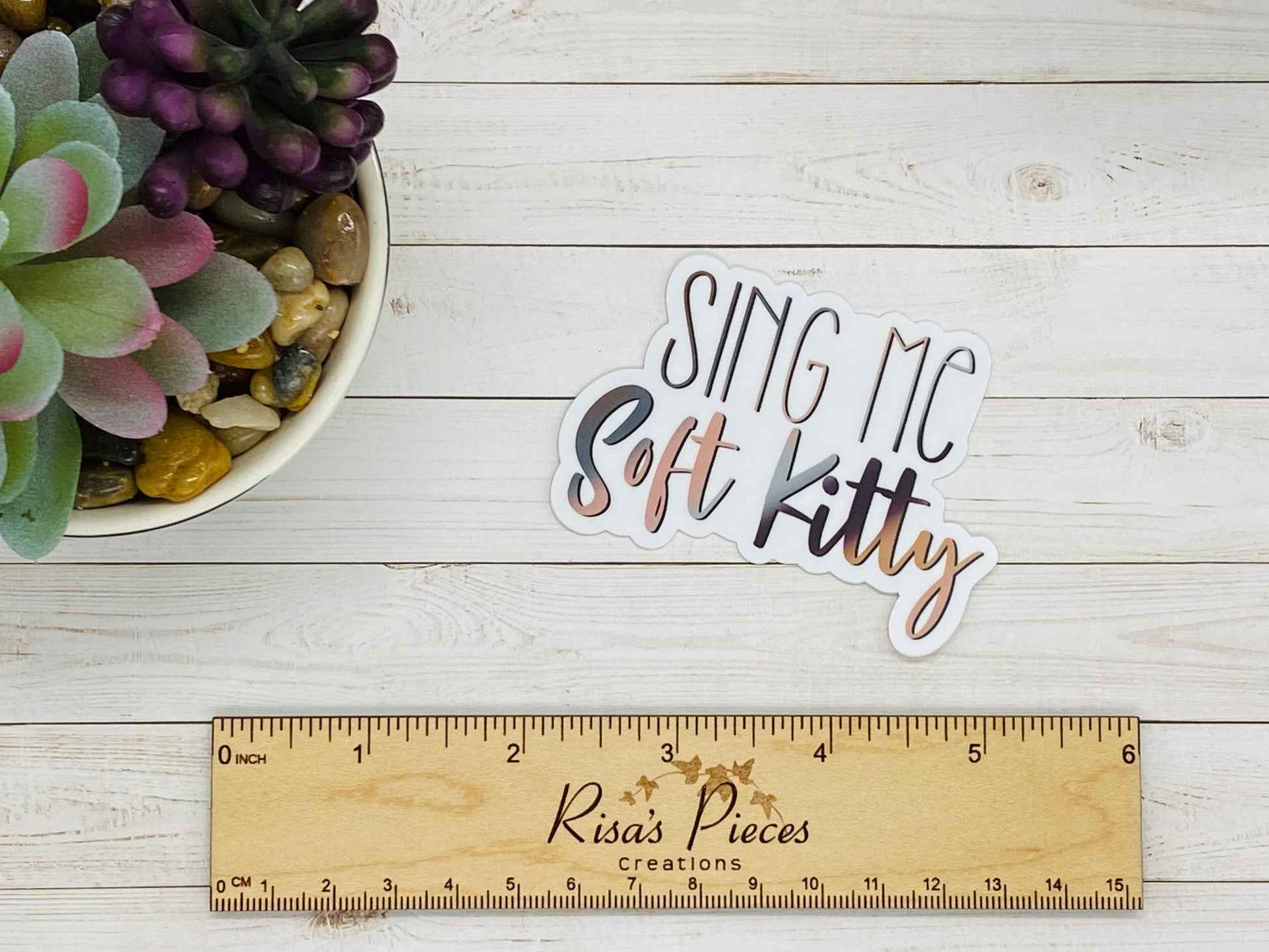 Sing Me Soft Kitty Sticker - Water Bottle Stickers, Laptop Stickers, Planner Stickers, Journal Stickers, Cute Stickers, Vinyl Stickers