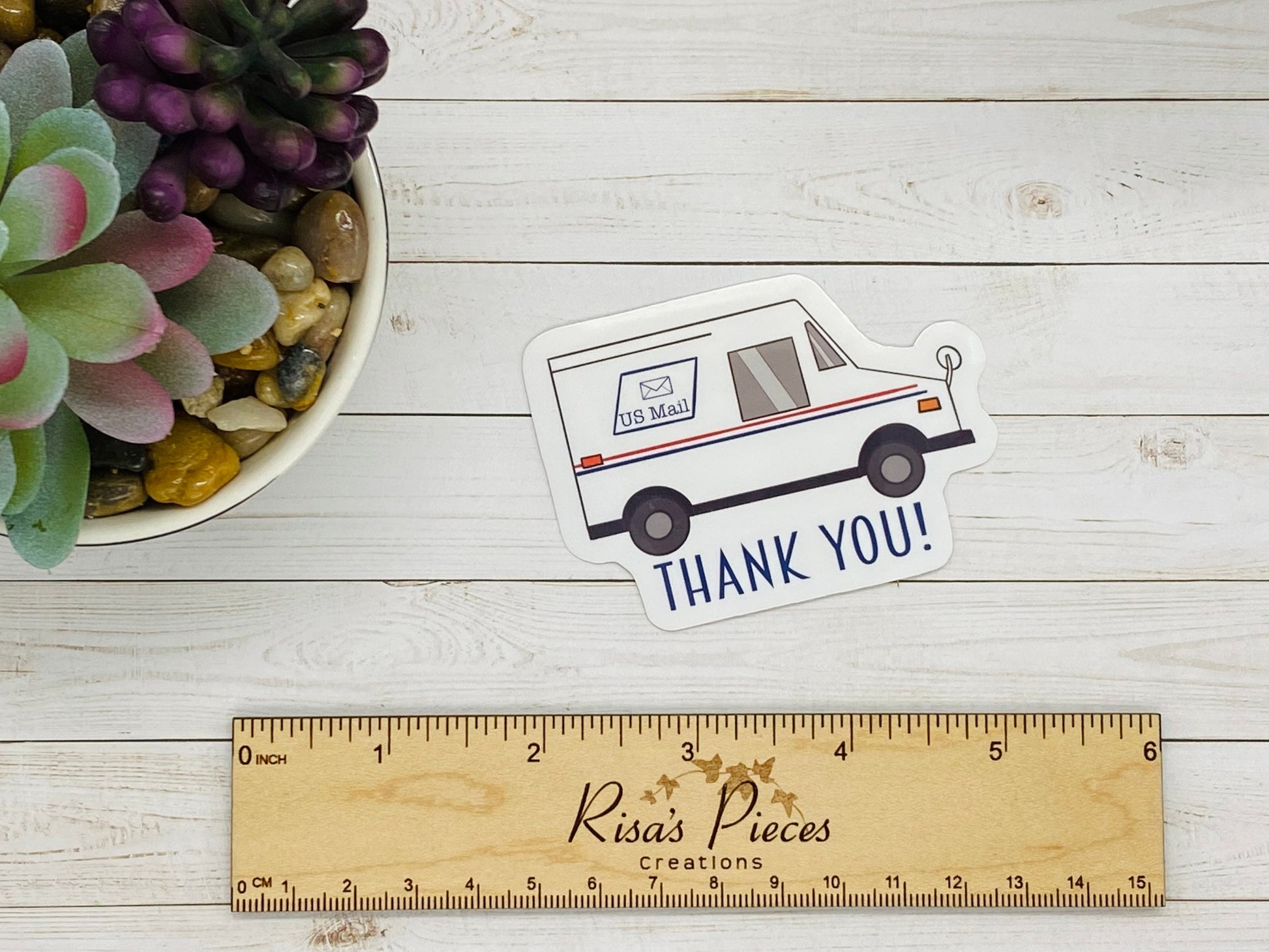 Mail Carrier Thank You Sticker, vinyl mailbox sticker, thank you mailman, mailbox decal, sticker for mailbox, us mail sticker