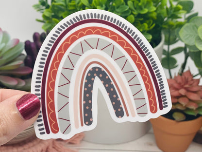 Rainbow Sticker, Boho Rainbow decal, Cute Rainbow, Boho Rainbow Sticker, Laptop Sticker, Waterproof Sticker, Water bottle Sticker