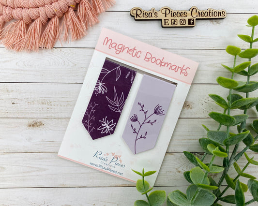 Magnetic Bookmark Set, Floral Bookmarks, Stocking Stuffers for Mom Christmas Gifts for Teachers, Book Club Gifts, Planner Accessories, Best