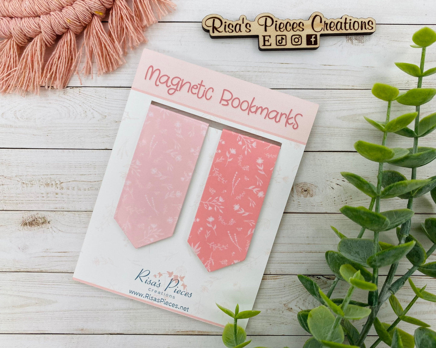 Pink Floral Magnetic Bookmark, Reading Accessory, Easter Basket Idea, Planner Accessory, Book Club, Book Lover, Magnet Bookmark, Book Nerd