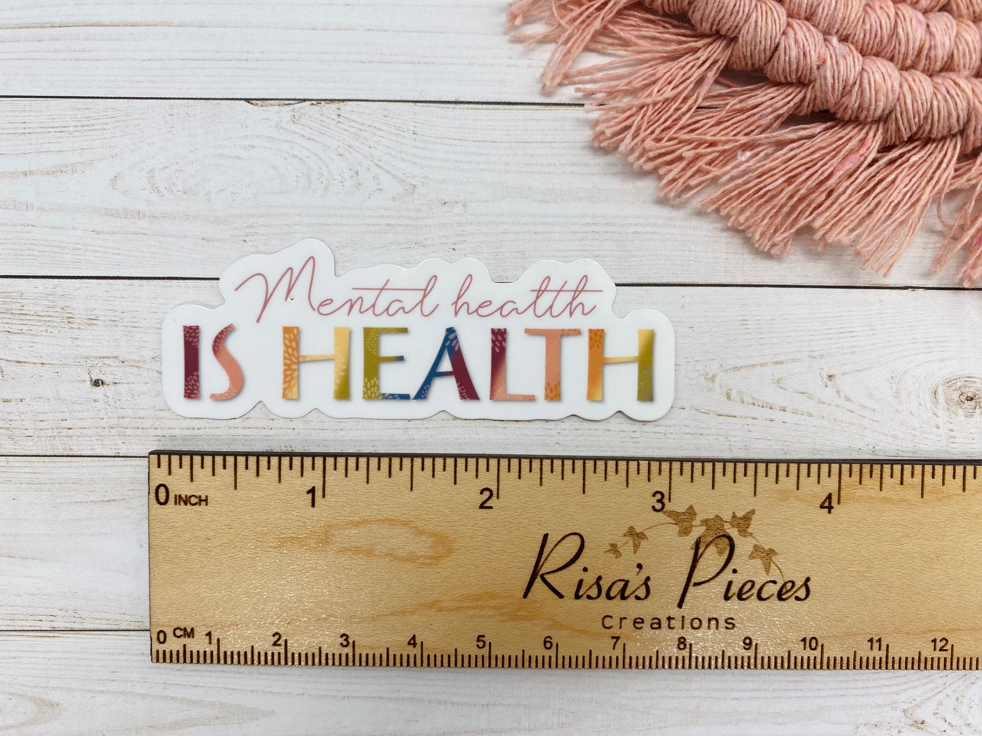 Mental Health Is Health, Inspirational Sticker, Healthy Mind, Encouraging Sticker, Anxiety Sticker, Gift for Therapist, Gift for Counselor