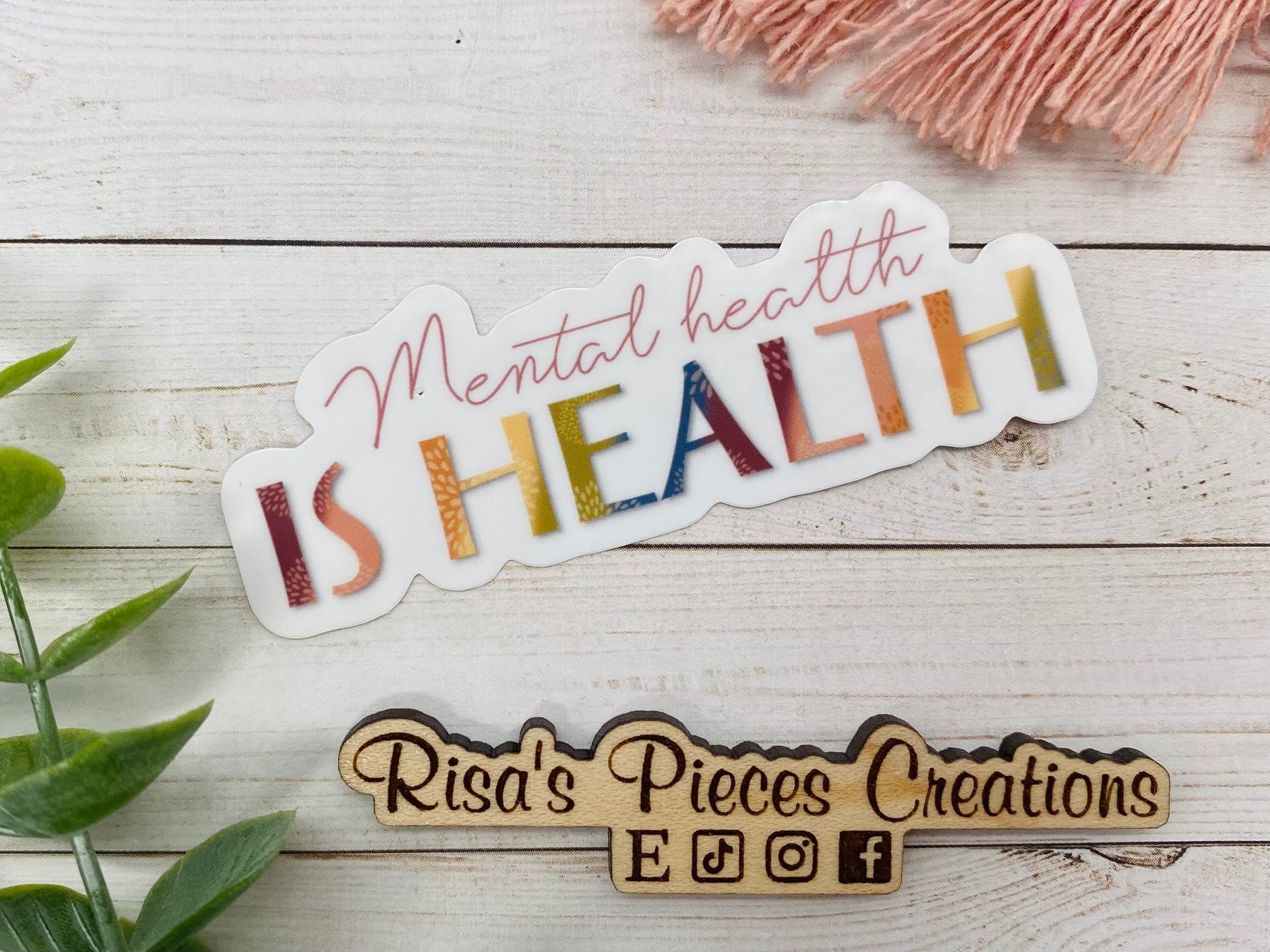 Mental Health Is Health, Inspirational Sticker, Healthy Mind, Encouraging Sticker, Anxiety Sticker, Gift for Therapist, Gift for Counselor