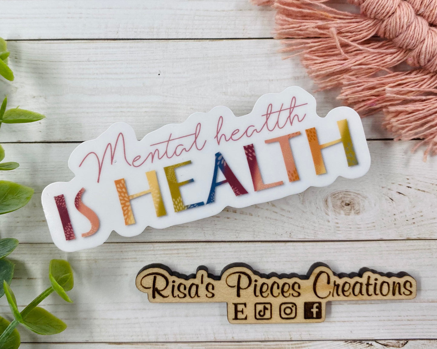 Mental Health Is Health, Inspirational Sticker, Healthy Mind, Encouraging Sticker, Anxiety Sticker, Gift for Therapist, Gift for Counselor