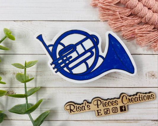 Blue French Horn Sticker: HIMYM Waterproof Vinyl Decal