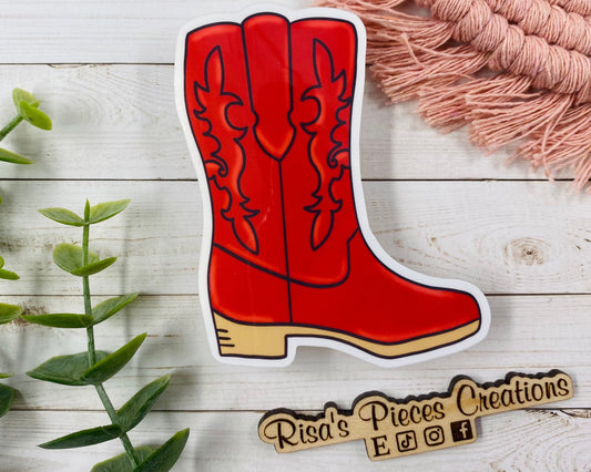 Red Cowboy Boot Sticker, How I Met Your Mother Sticker, HIMYM Stickers, Ted Mosby, Waterproof Stickers, Vinyl Decal