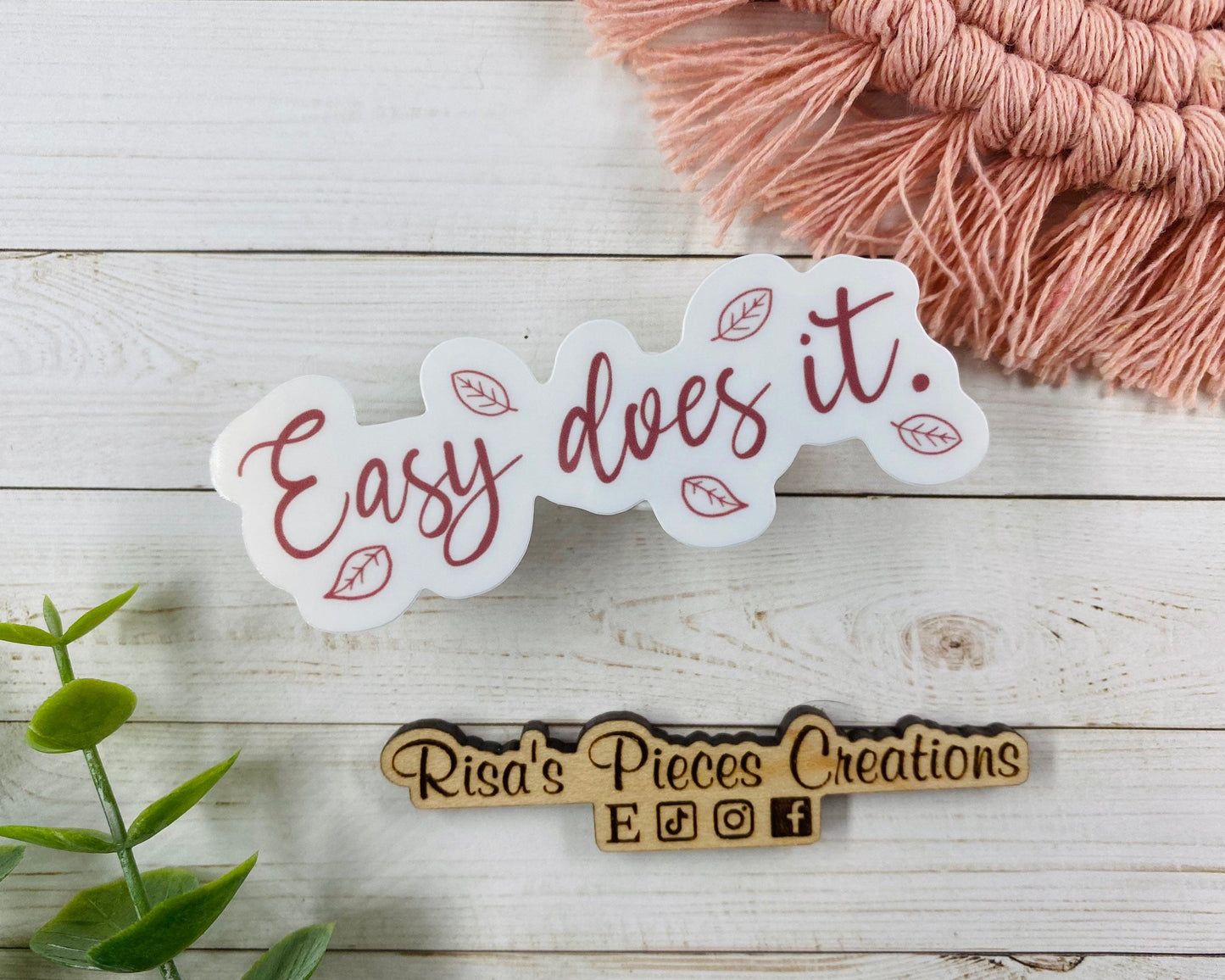 Easy Does It Sticker, Inspirational Sticker, AA Quotes, Encouraging Sticker, Sobriety Sticker, Recovery Gift, 12 Step Sticker