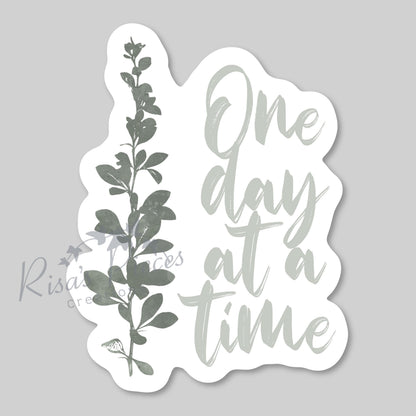 One Day at a Time Sticker, Inspirational Sticker, AA Quotes, Encouraging Sticker, Sobriety Sticker, Recovery Gift, 12 Step Sticker