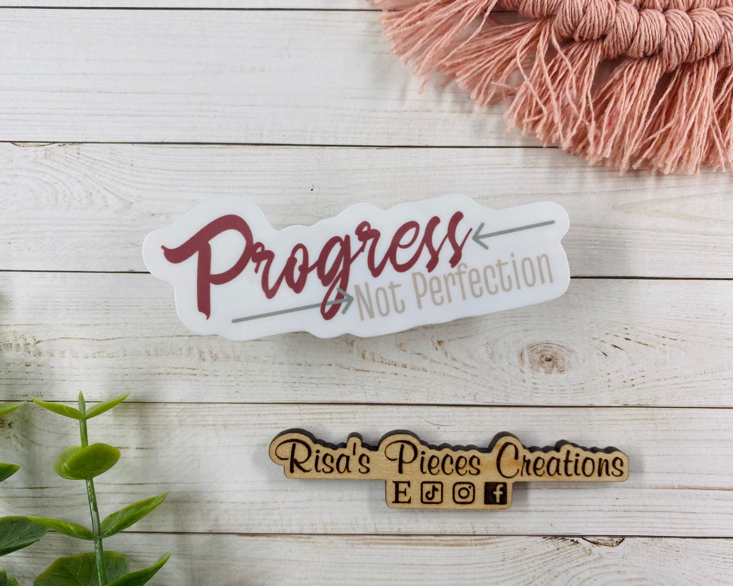 Progress Not Perfection Sticker, Inspirational Sticker, AA Quotes, Encouraging Sticker, Sobriety Sticker, Recovery Gift, 12 Step Sticker