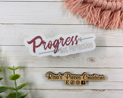 Progress Not Perfection Sticker, Inspirational Sticker, AA Quotes, Encouraging Sticker, Sobriety Sticker, Recovery Gift, 12 Step Sticker