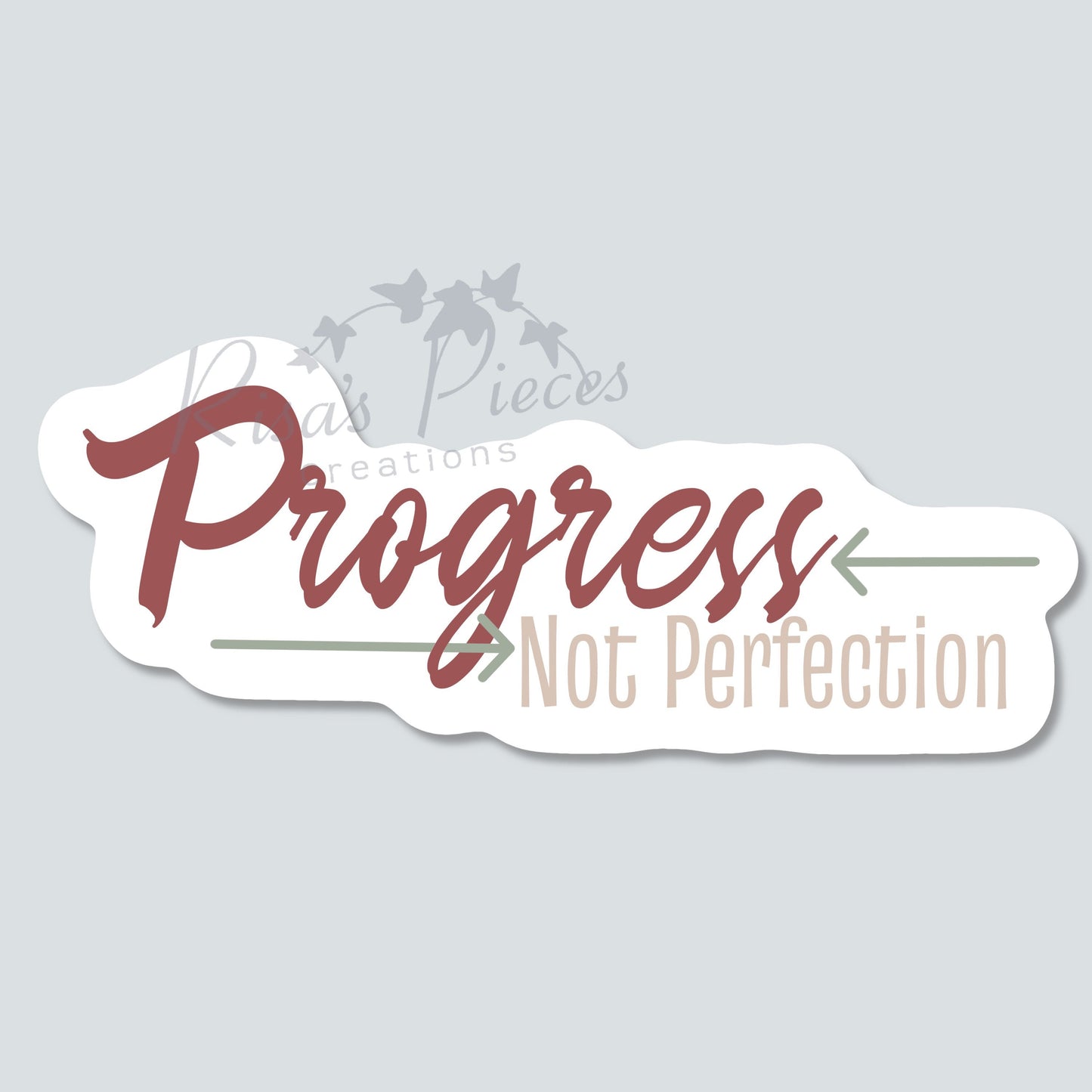 Progress Not Perfection Sticker, Inspirational Sticker, AA Quotes, Encouraging Sticker, Sobriety Sticker, Recovery Gift, 12 Step Sticker