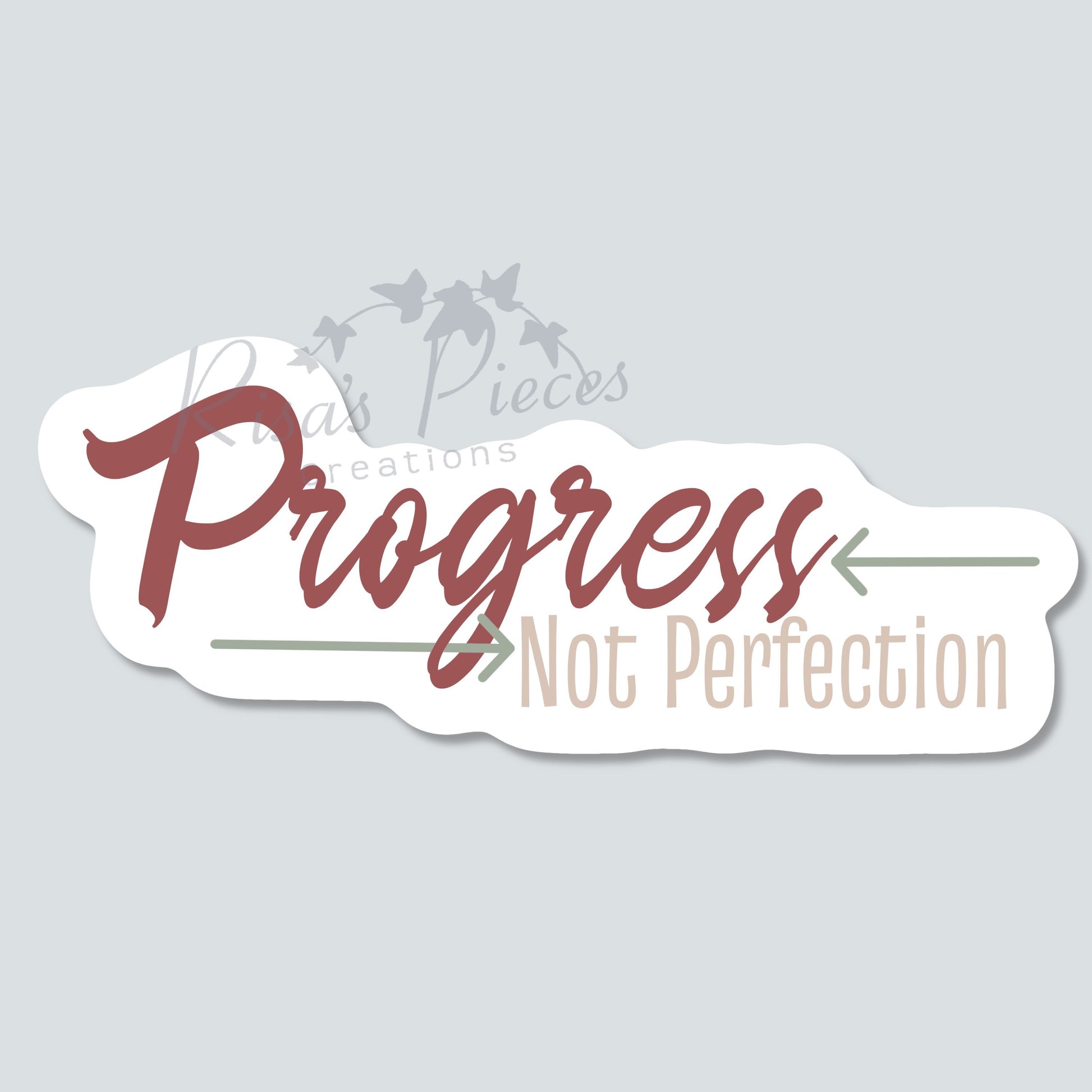 Progress Not Perfection Sticker, Inspirational Sticker, AA Quotes, Encouraging Sticker, Sobriety Sticker, Recovery Gift, 12 Step Sticker