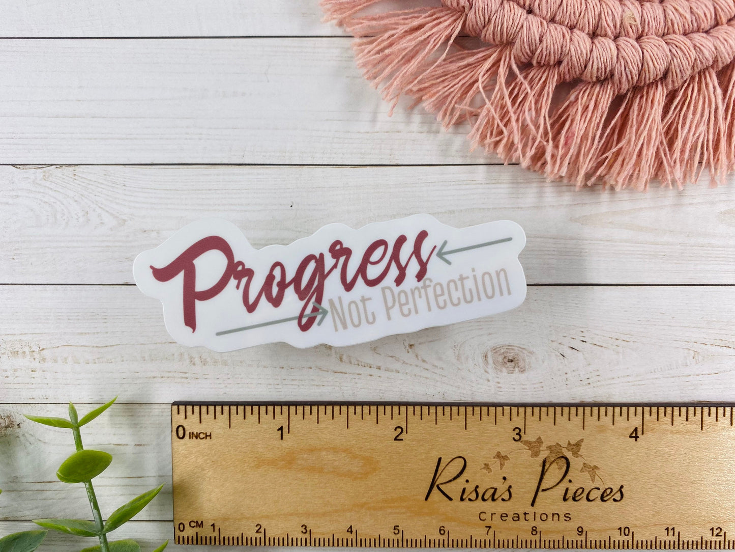 Progress Not Perfection Sticker, Inspirational Sticker, AA Quotes, Encouraging Sticker, Sobriety Sticker, Recovery Gift, 12 Step Sticker