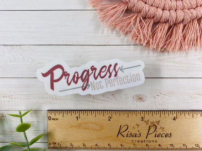Progress Not Perfection Sticker, Inspirational Sticker, AA Quotes, Encouraging Sticker, Sobriety Sticker, Recovery Gift, 12 Step Sticker