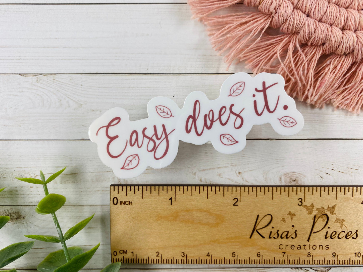Easy Does It Sticker, Inspirational Sticker, AA Quotes, Encouraging Sticker, Sobriety Sticker, Recovery Gift, 12 Step Sticker