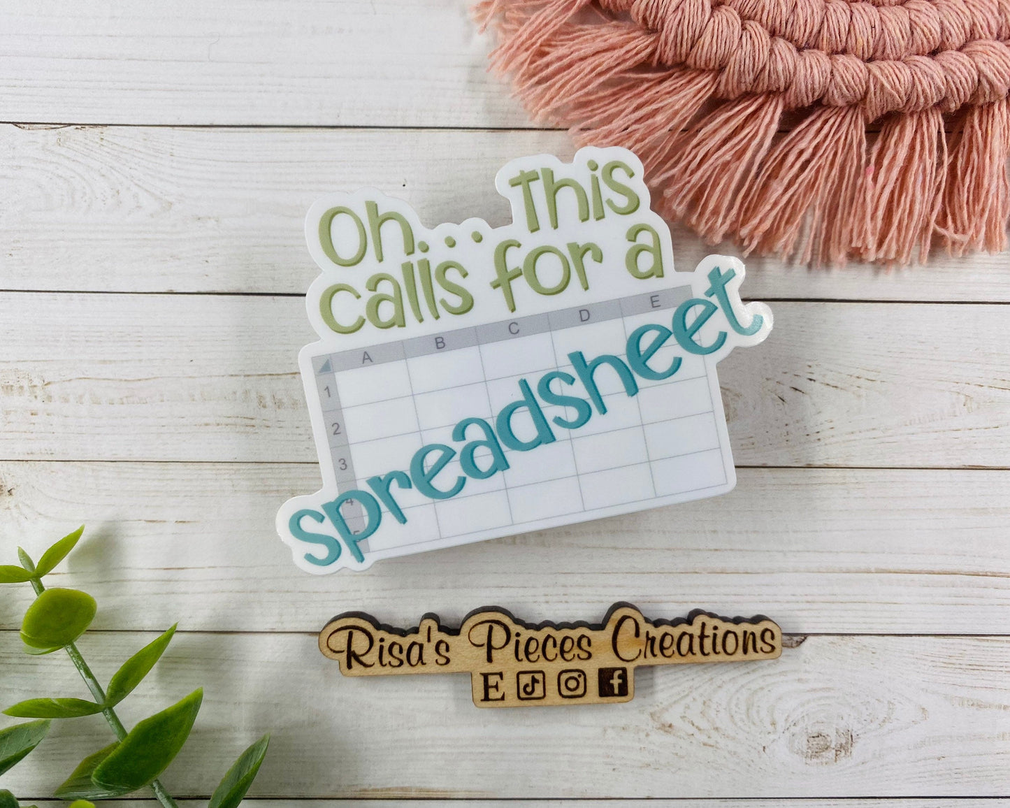 Spreadsheet sticker for coworker, Funny office sticker, Gift for Accountant, Stocking Stuffer, Funny Stickers for Laptop, Teacher Gift, Best