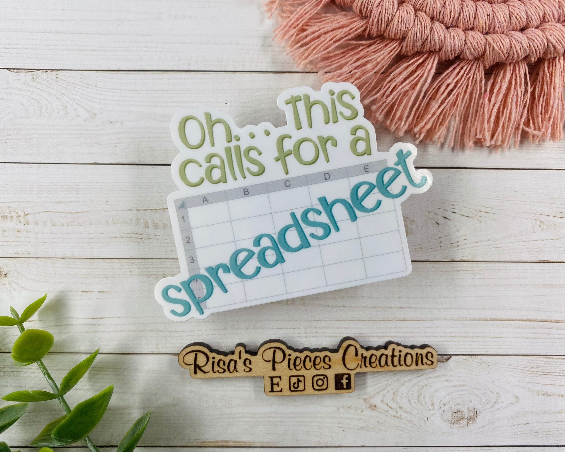 Spreadsheet sticker for coworker, Funny office sticker, Gift for Accountant, Stocking Stuffer, Funny Stickers for Laptop, Teacher Gift, Best