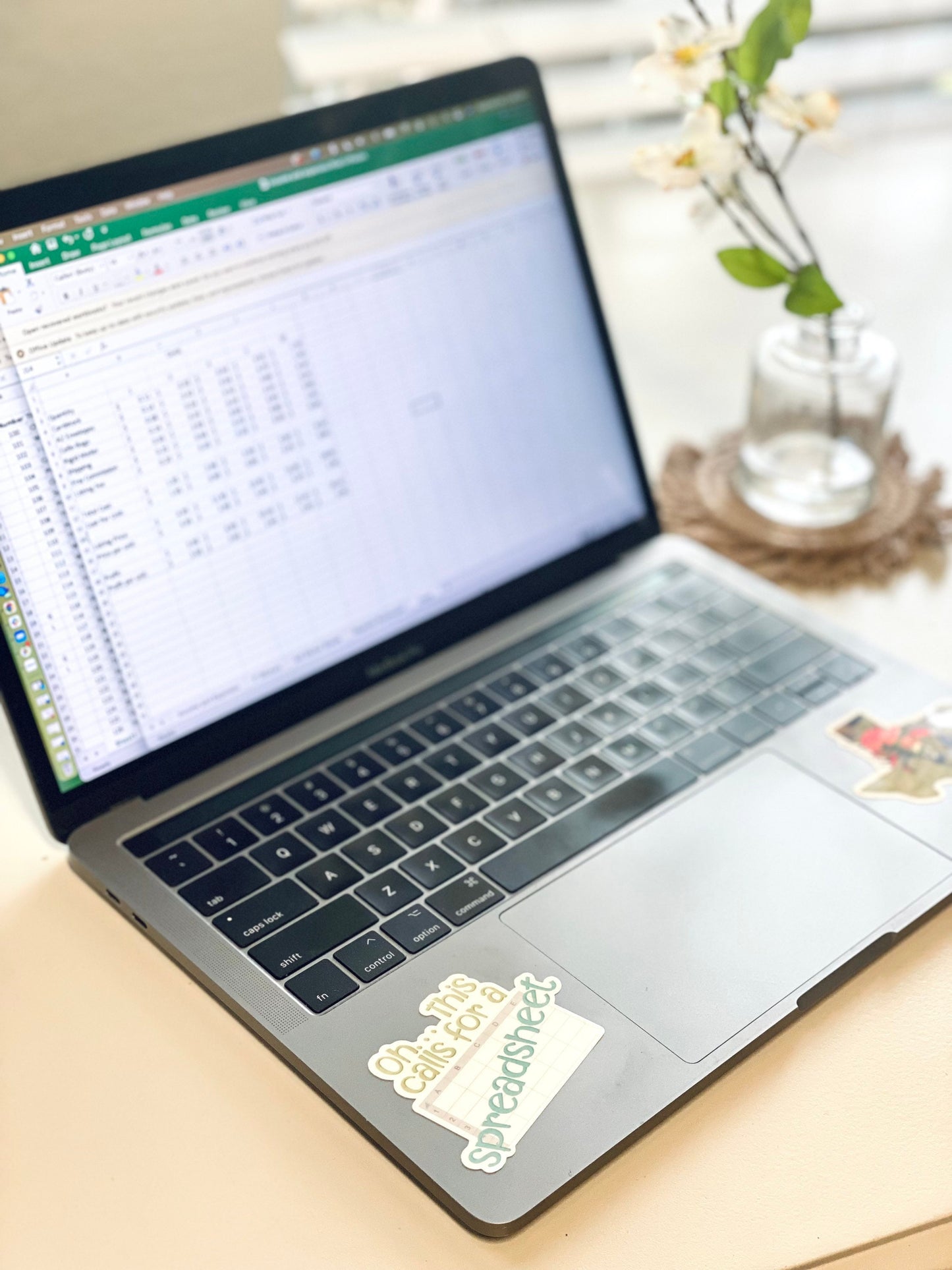 Spreadsheet sticker for coworker, Funny office sticker, Gift for Accountant, Stocking Stuffer, Funny Stickers for Laptop, Teacher Gift, Best