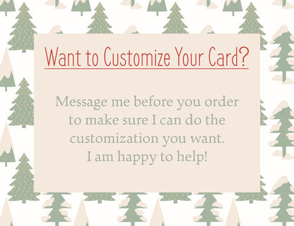 Merry Christmas Stockings and Ornaments Card, Scandinavian Holiday, Christmas Card for Friend, Cute Cards for Coworker, Nordic Christmas