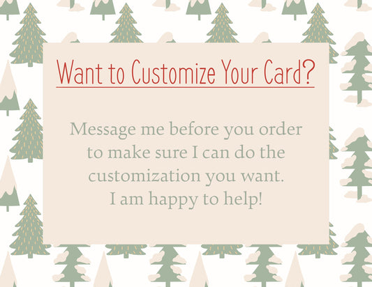 Scandinavian Christmas Elements Card, Scandinavian Holiday, Christmas Card for Friend, Cute Holiday Cards for Coworker, Nordic Christmas