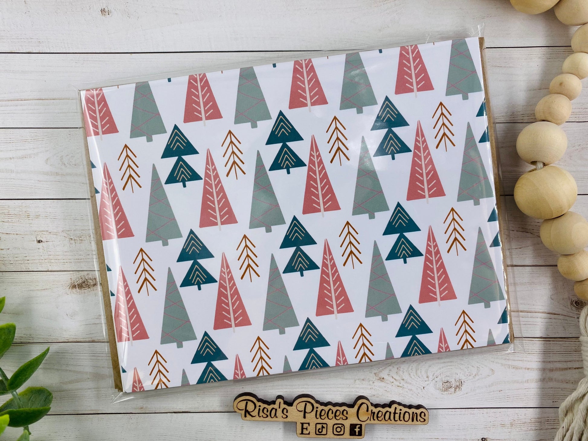 Set of Cute Christmas Tree Cards, Christmas Cards Handmade, Winter Cards for Boss, Merry Christmas, for Family, For Friends, Pretty Blank
