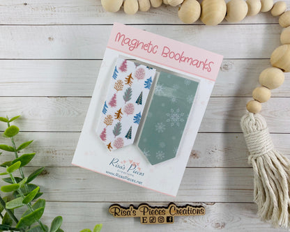 Winter Magnetic Bookmarks, Stocking Stuffers for Mom, Christmas Gifts for Teachers, Book Club Gifts, Planner Accessories, For readers, best