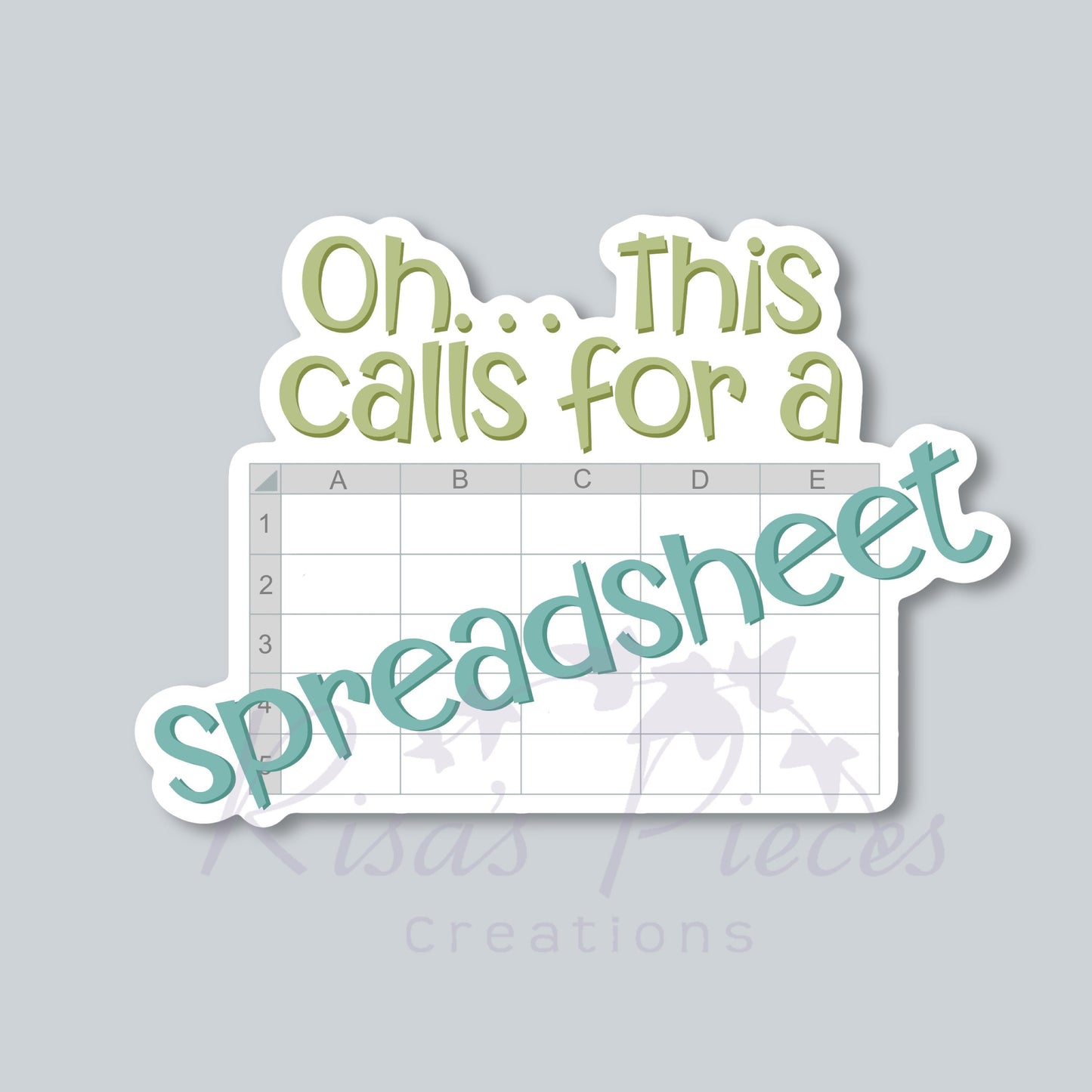 Spreadsheet sticker for coworker, Funny office sticker, Gift for Accountant, Stocking Stuffer, Funny Stickers for Laptop, Teacher Gift, Best
