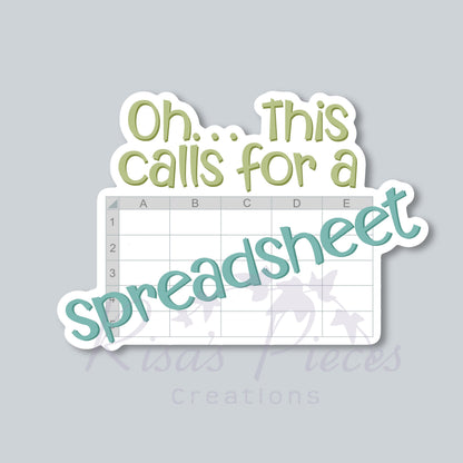 Spreadsheet sticker for coworker, Funny office sticker, Gift for Accountant, Stocking Stuffer, Funny Stickers for Laptop, Teacher Gift, Best