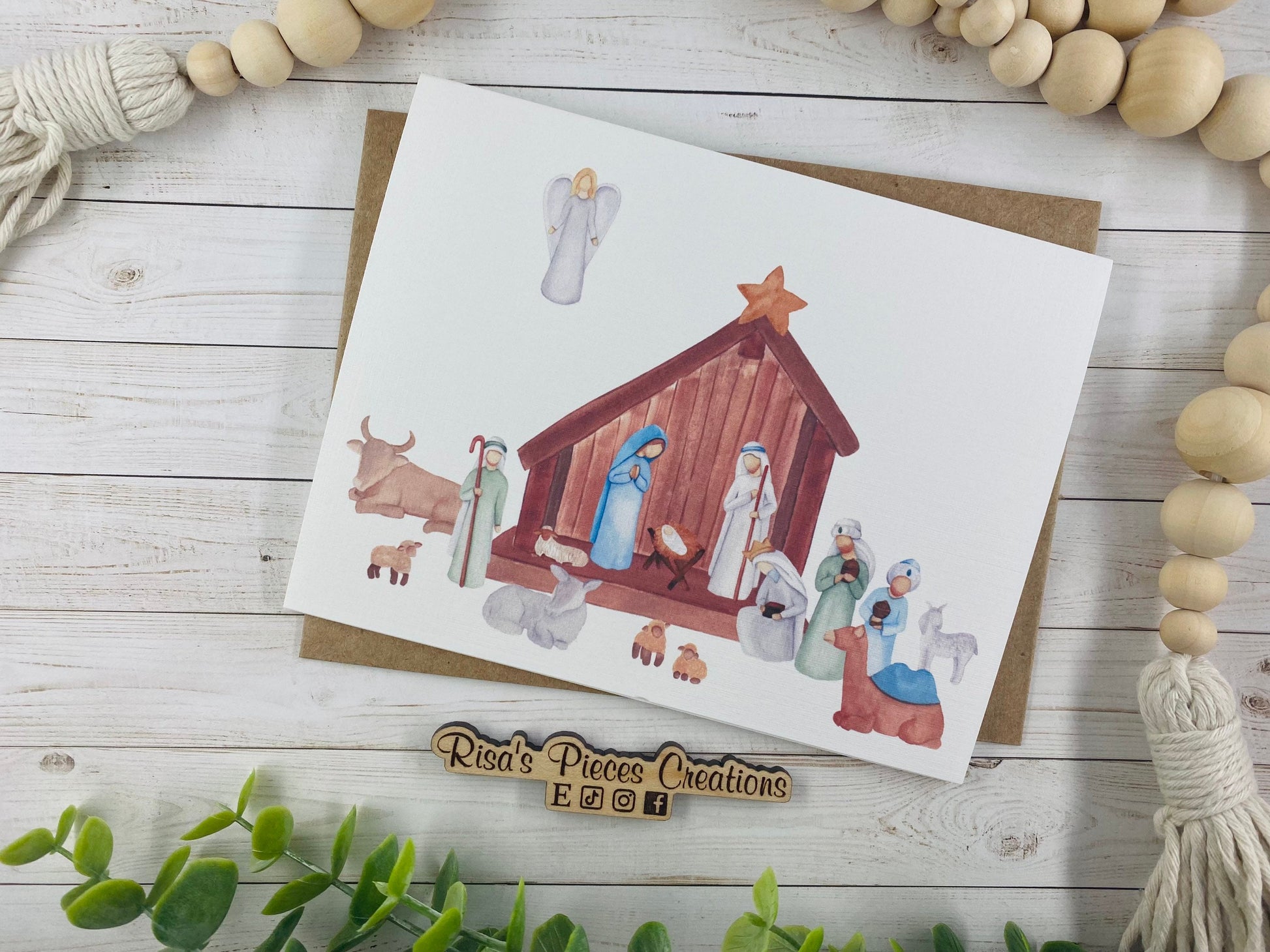 Nativity Christmas Card, Seasonal Cards, Christmas Cards Handmade, Christian Christmas, Religious Christmas Cards for Family, For Friends