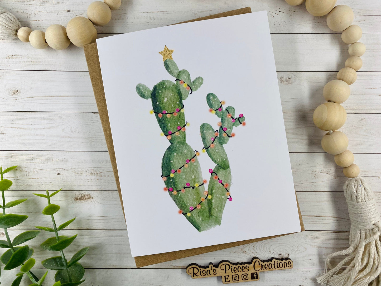Desert Christmas Card, Seasonal Cards, Cactus Christmas, Bulk Cards, Custom Christmas Cards, Holiday Card for Friend, Cactus Christmas Tree