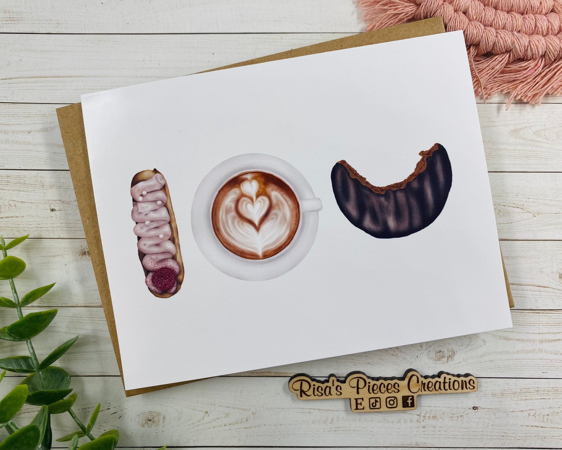 I Love You Card, Valentine Card for Friend, For Girlfriend, For Boyfriend, For Wife, For Husband, Card for Valentine, Coffee Card, Pastries
